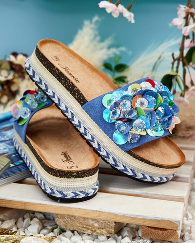 Royalfashion Női Loassa strasszos flip-flop
