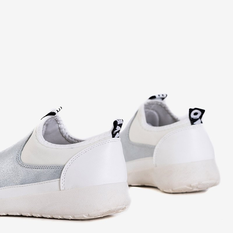 OUTLET Fehér és ezüst női sportcipő Jadena - Lábbeli