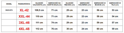 Beżowa sukienka w paski PLUS SIZE - Odzież