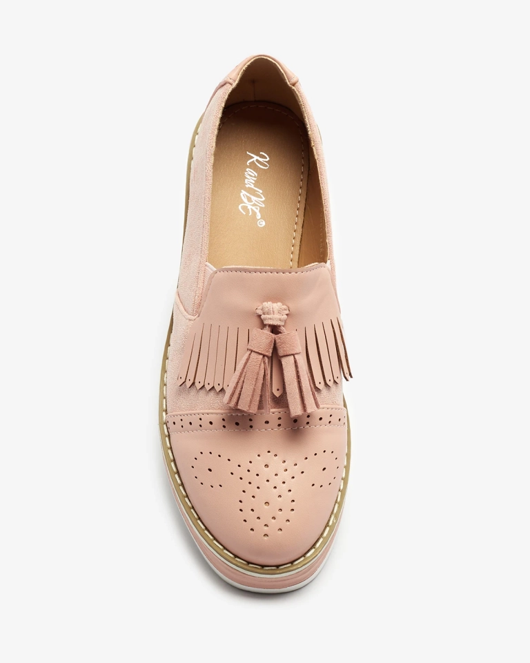 Rózsaszín női alacsony sarkú félcsizma Veolita- Footwear