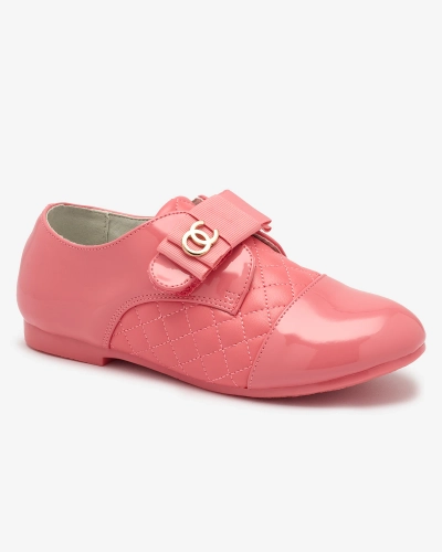 Lányok steppelt öko bőr félcipő rózsaszínben Werme- Footwear