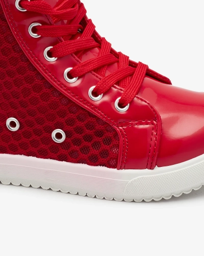 Piros lány magas szárú tornacipő Borris- Footwear