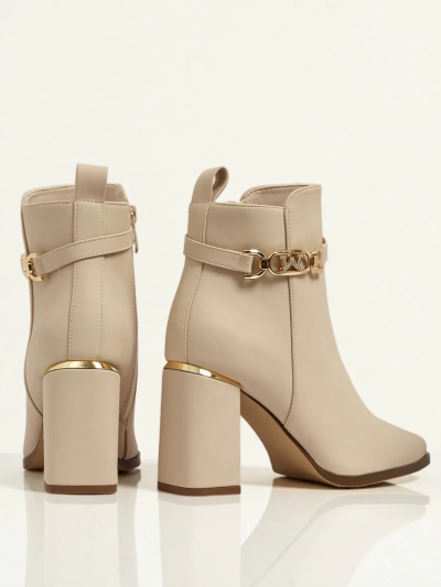 Ostirena női öko velúr vastag sarkú bokacsizma