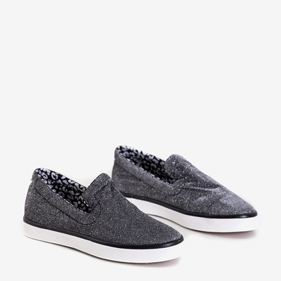 Fekete Sparkle Night női fényes tornacipő - cipő