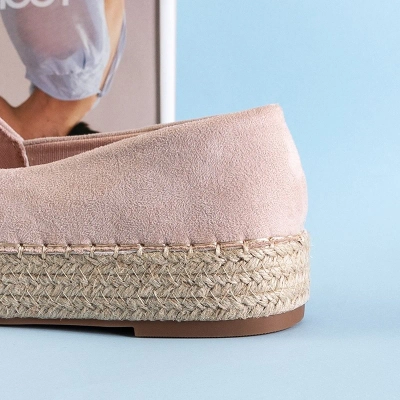 OUTLET Bézs női espadrillák a Melida platformon - Cipők