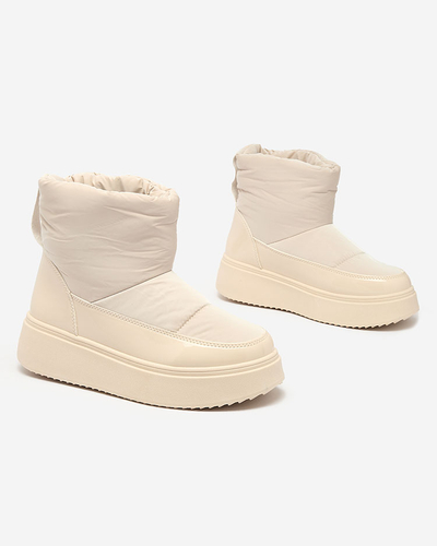 Royalfashion Beige Maderta női csúszós hócsizma