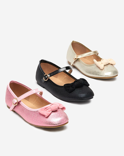 OUTLET Rózsaszín lány balerinák Mosupi övvel. Cipő