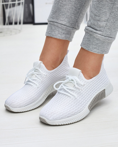 Fehér női szövet sportcipő Vobbu- Footwear