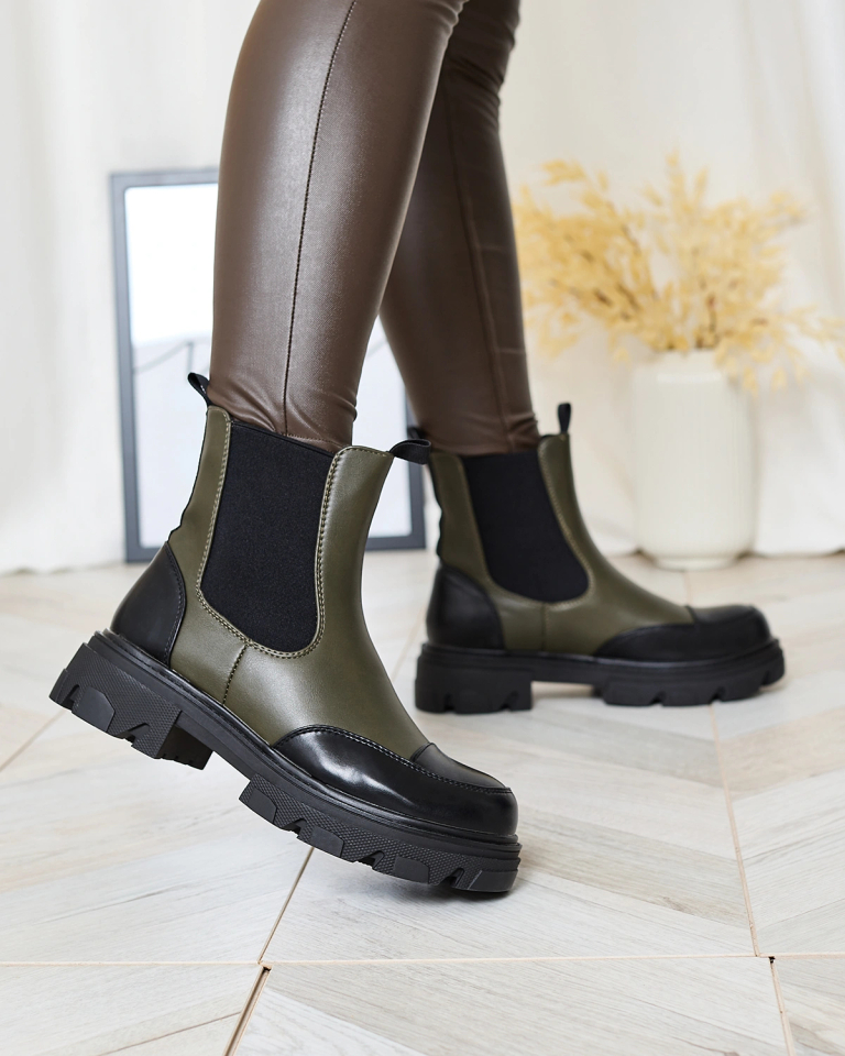 Royalfashion Sötétzöld női Userrus csizma