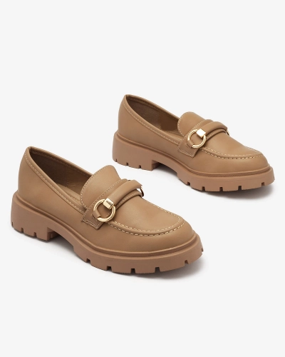 Royalfashion Női mokaszin világosbarna színben Desise