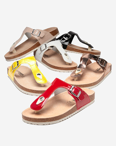 OUTLET Női fehér flip-flop Elotsi - Lábbeli