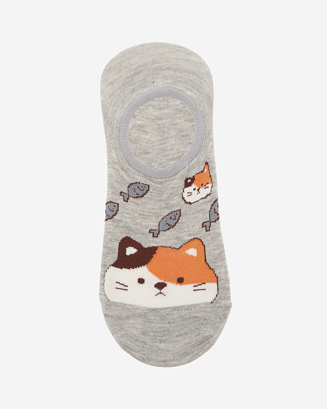 Színes női zokni állatmintával 3 / csomag - Fehérnemű