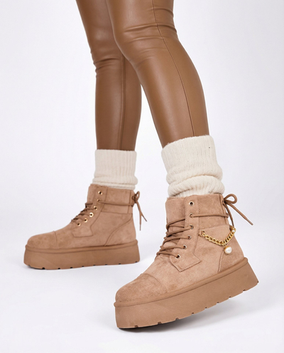 Royalfashion Női fűzős Woruces csizma