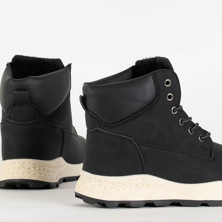 Reden férfi fekete túracipő - lábbeli