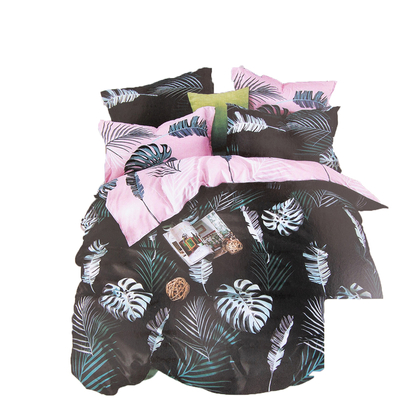 Fekete ágynemű 200x220 levélből álló készlet 3 darab - Ágynemű