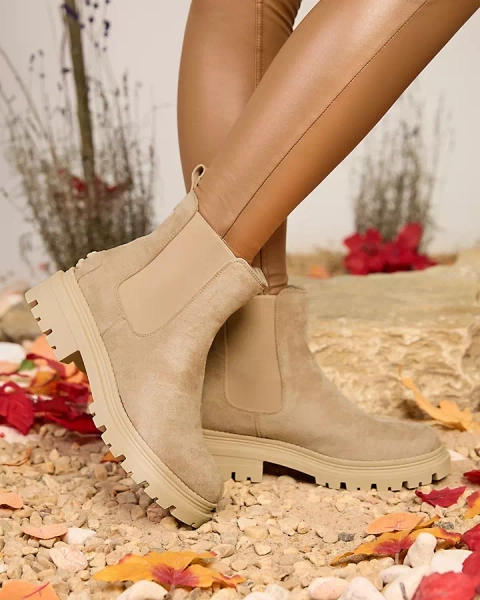 Royalfashion Bézs színű női szigetelt Comfy Walk csizma