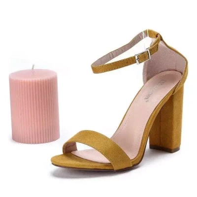 OUTLET Sárga szandál az oszlopon Annie - Lábbeli