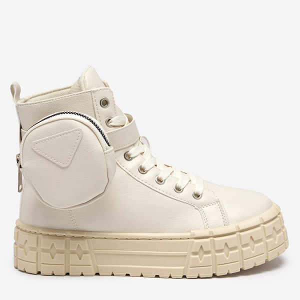 OUTLET Krémszínű női sportcipő eco bőrből Kolib - Lábbeli