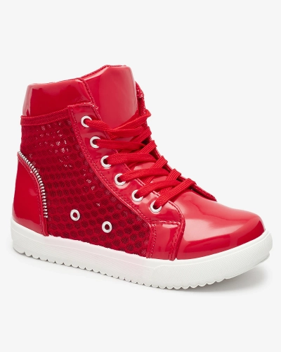 Piros lány magas szárú tornacipő Borris- Footwear