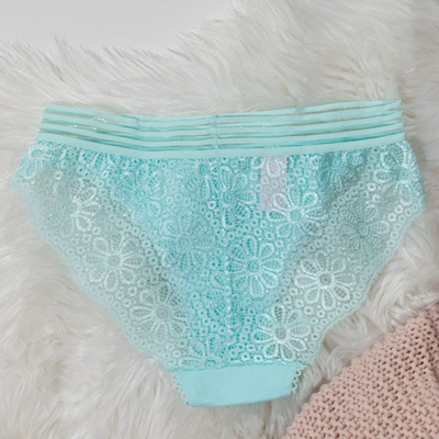 Női menta rövidnadrág csipkével - Fehérnemű