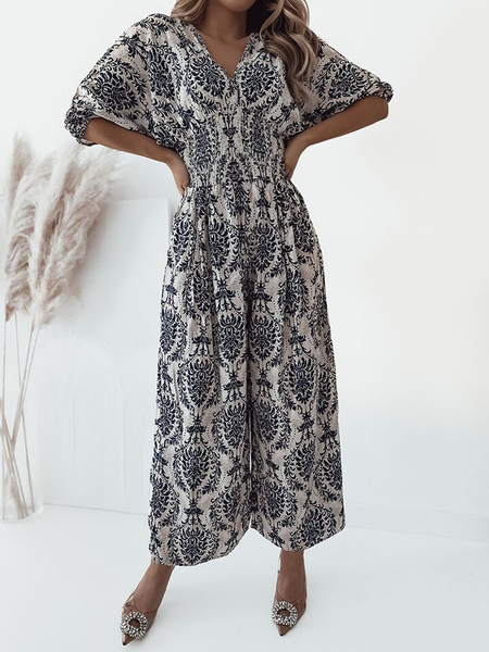 Royalfashion Mintás női kezeslábas