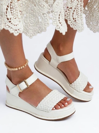 Királyi divat női platform szandál fonott pánttal Fiolle