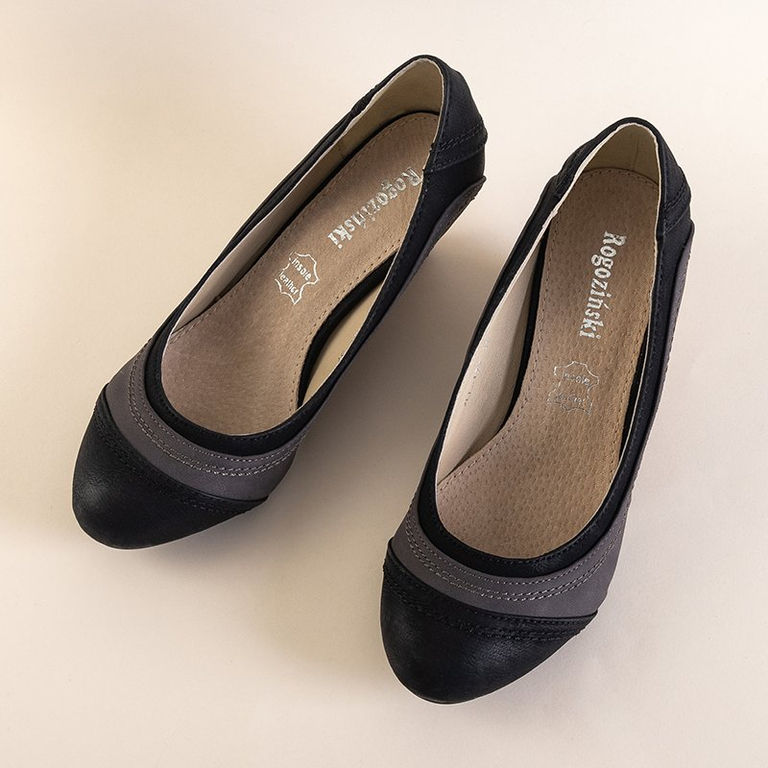 Fekete és szürke női ékszivattyúk Linnea - Cipők