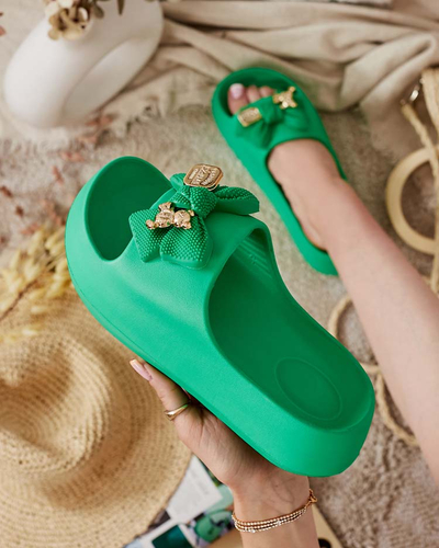 Royalfashion Női gumi flip-flop díszes masnival Afeen