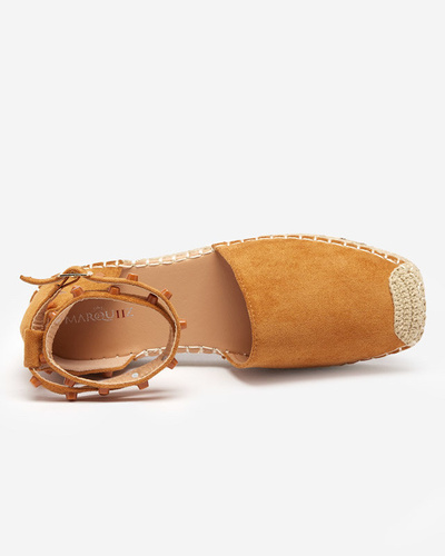 OUTLET Világosbarna női espadrillek Lonesi jetekkel - Lábbeli