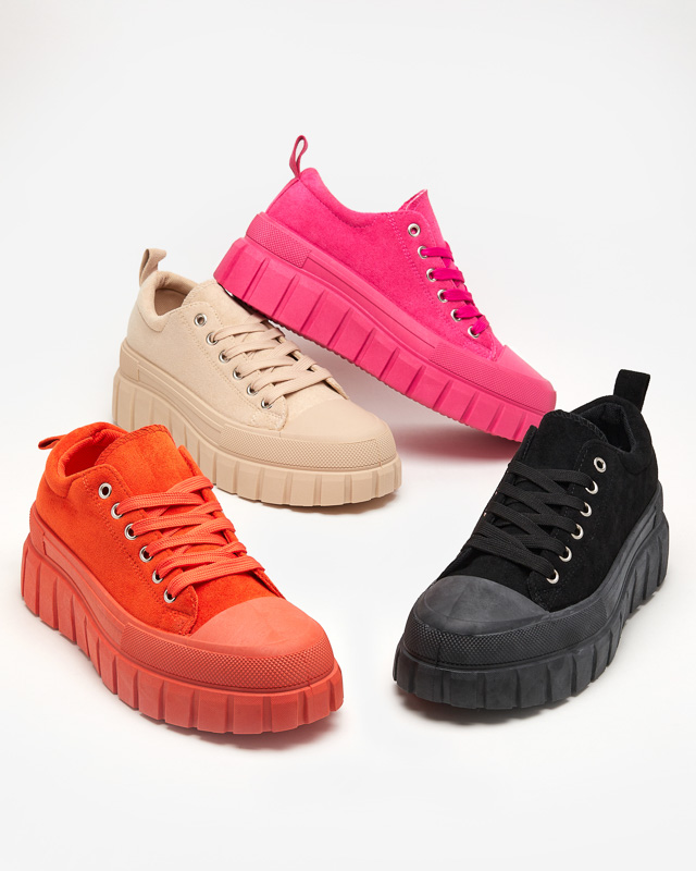 OUTLET Magas női fekete Maomis tornacipő - Lábbeli