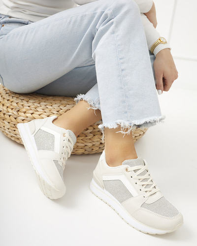 OUTLET Bézs színű női sportcipő csillámmal Berilan - Lábbeli