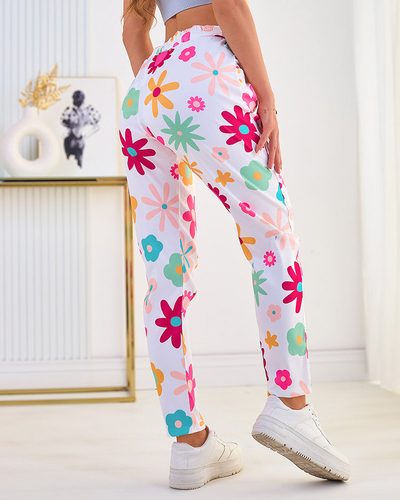 Royalfashion Női virágmintás szövetnadrág