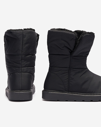 Fekete női csizma a'la hócsizma Kalioli- Footwear