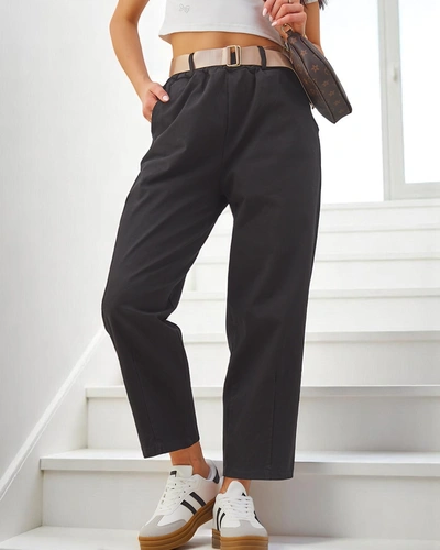 Royalfashion Pamut egyenes női szövetnadrág