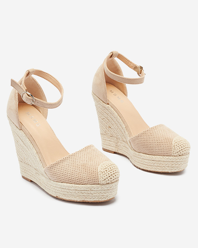 Royalfashion Bézs női Meylasi platform szandál