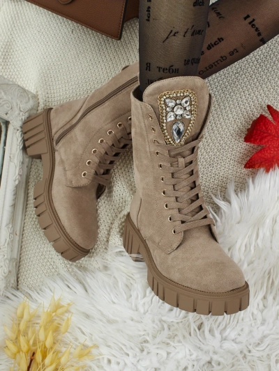 Royalfashion Női magas worker típusú bokacsizma Suboo