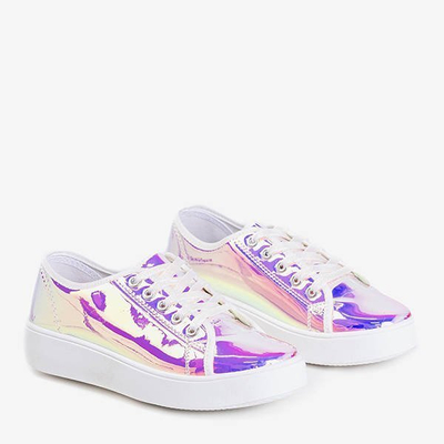 OUTLET lila holografikus cipők a Vordena platformon - lábbeli
