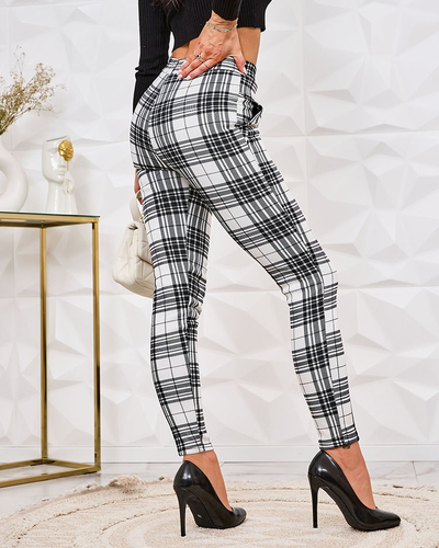Royalfashion Melegített kockás női teggings
