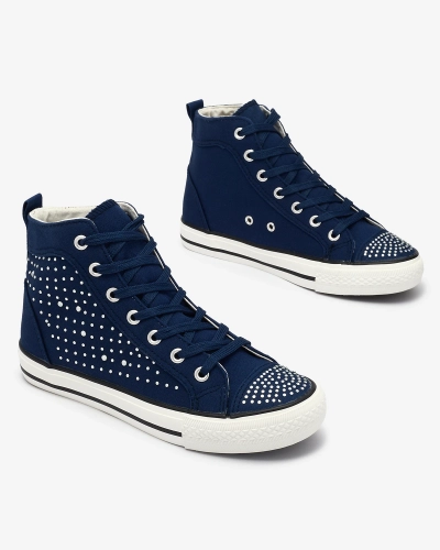 Tengerészkék magas szárú tornacipő cirkókkal Totulu- Footwear