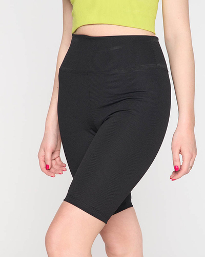 Fekete női kerékpáros leggings - Ruházat