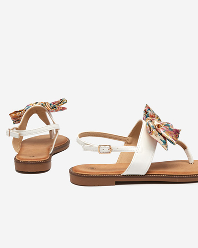 Női fehér szandál masnival Hulub - Lábbeli