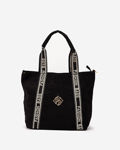 Royalfashion Fekete női öko-szarvasbőr kézitáska