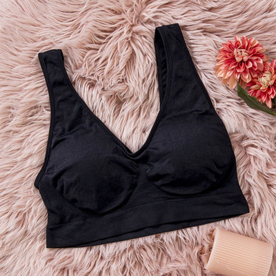 Női fekete sportmelltartó - fehérnemű