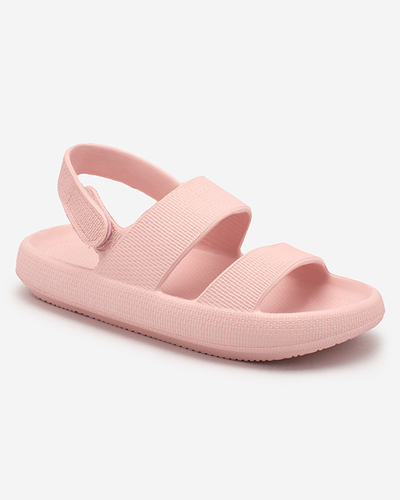Royalfashion Élénk rózsaszínű gyermek gumi tépőzáras szandál Flexi Steps
