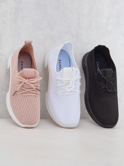 Fehér női szövet sportcipő Vobbu- Footwear