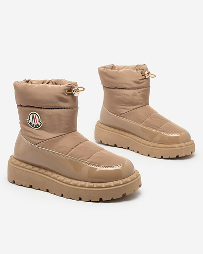 Royalfashion Női csúszós hócsizma barna színben Ireda