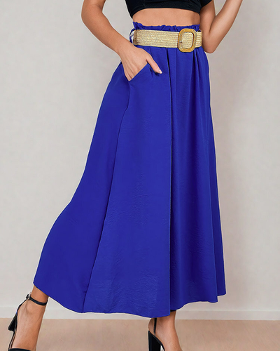 Royalfashion Női midi szoknya övvel