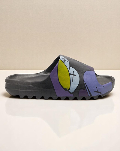 Aurora Női Szandál Fekete Gumi Stílusos Nyári