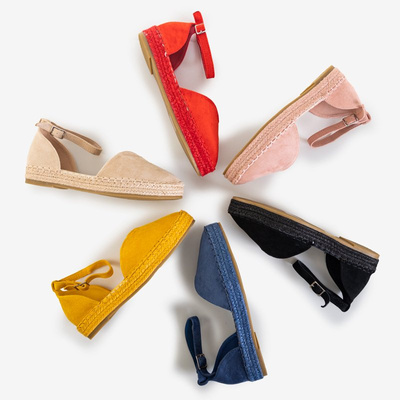 OUTLET Piros női szandál a'la espadrilles a Monata platformon - Cipők