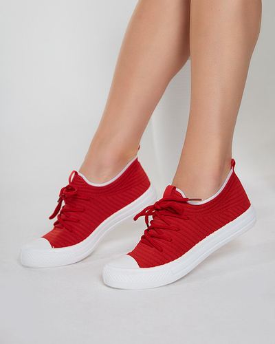 OUTLET Női piros bordás tornacipő Manfer- Footwear